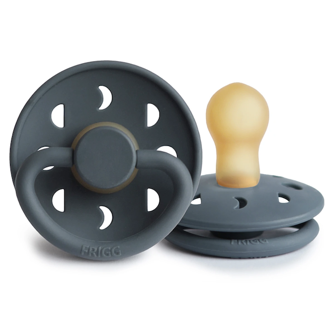 Frigg Moon Phase Natural Rubber Pacifier - Slate