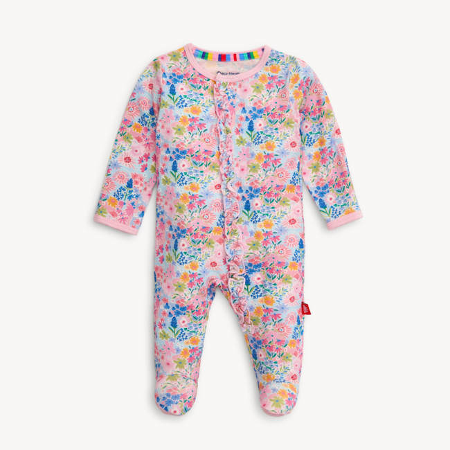 Lily Modal Magnetic Footie With Ruffle