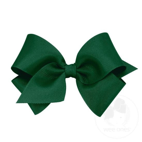Small Solid Grosgrain Basic Bow - 3