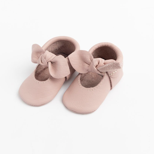 Blush Knotted Bow Mocc