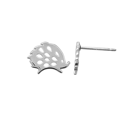 Sterling Silver Hedgehog Stud Earrings