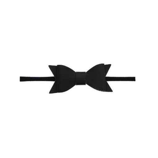 Skinny Leather Bow Tie Headband