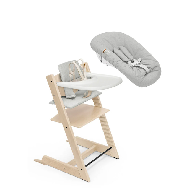 Tripp Trapp High Chair² with cushion, tray & newborn set