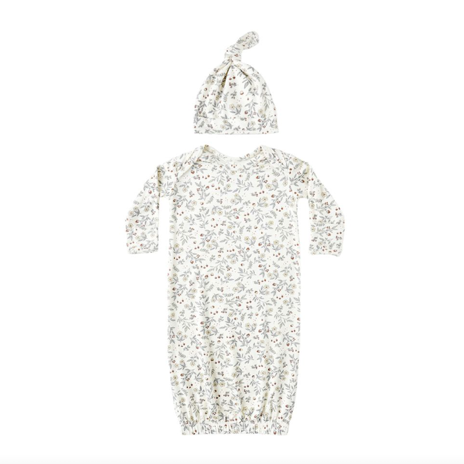 Bamboo Baby Gown + Hat Set
