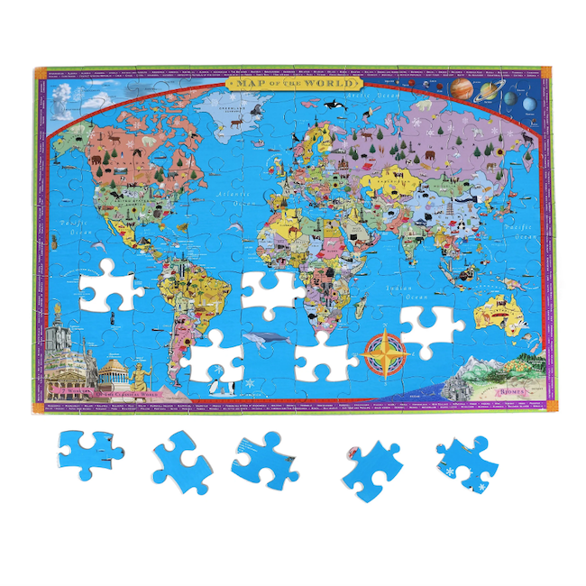 World Map 100 Piece Puzzle
