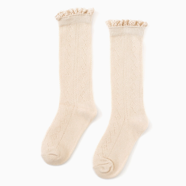 Fancy Lace Top Knee Highs