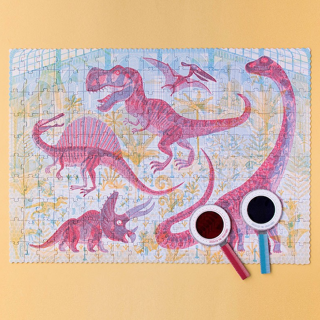 Discover The Dinosaurs Puzzle 200 Pieces - Magic Glasses