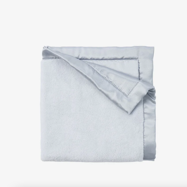 Satin Trim Flannel Fleece Security Blankie - Blue