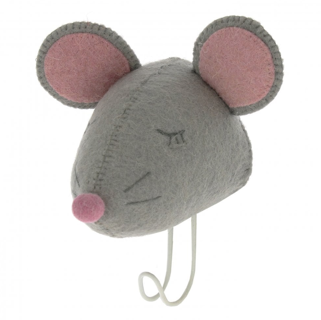 Sleepy Mouse Head Coat Hook