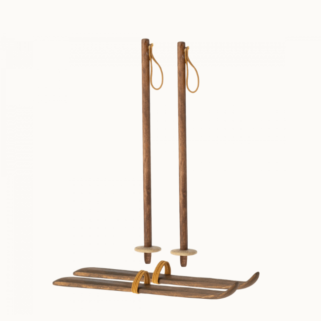 Ski And Ski Poles, Mum And Dad