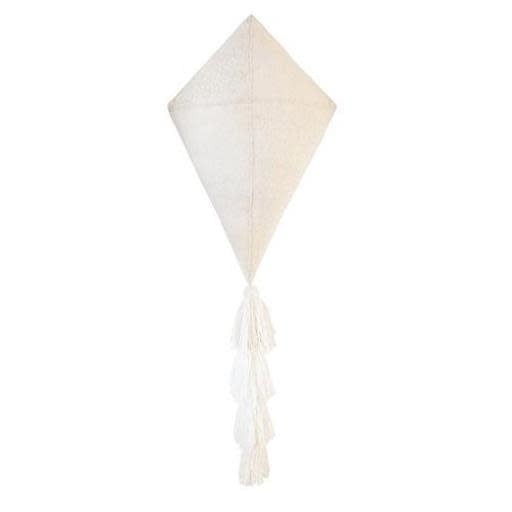 Cream Kite With Tassled Tail