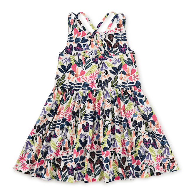 Strappy Back Skirted Dress