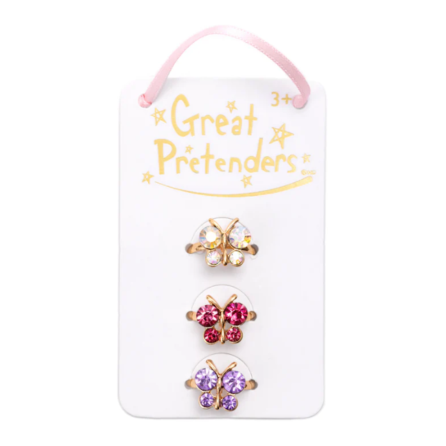 Boutique Butterfly Gem Rings
