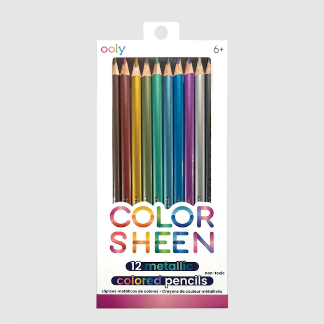 Color Sheen Metallic Colored Pencils - Set of 12
