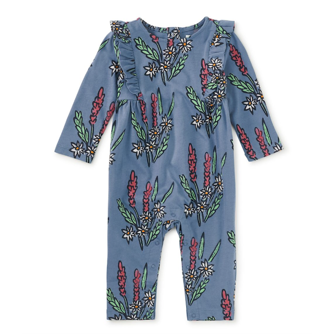 Ruffle Shoulder Baby Romper