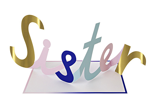 SISTER CONCERTINA BIRTHDAY CARD