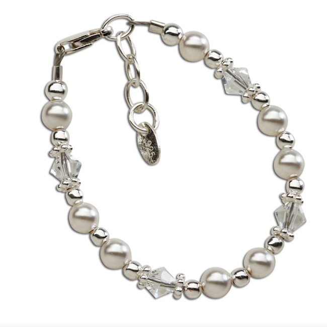 Hope Silver Bracelet With Pearls & Crystals