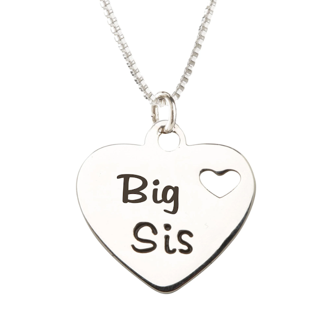 Big Sis Sterling Silver Charm Necklace