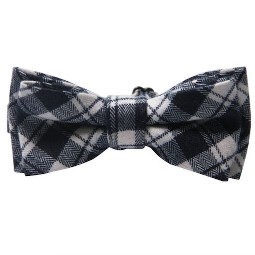 Black / White Check Bow Tie