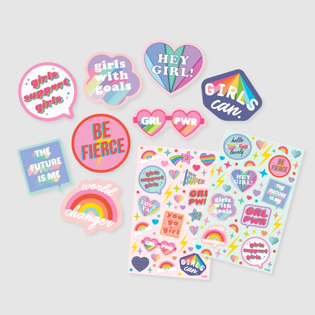 Girl Power Scented Scratch Stickers