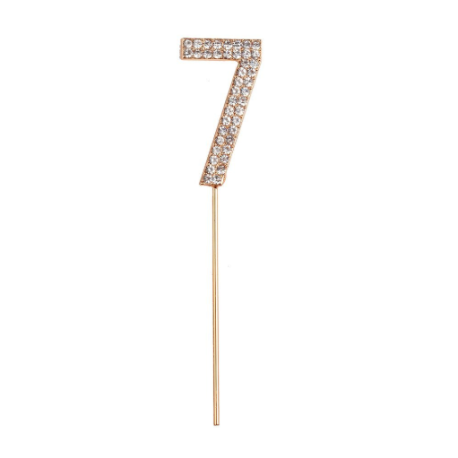 Rhinestone Cake Topper Numbers