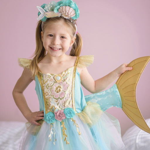 Mermalicious Dress W / Tail, 5 - 6