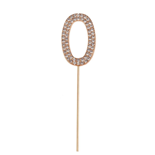 Rhinestone Cake Topper Numbers
