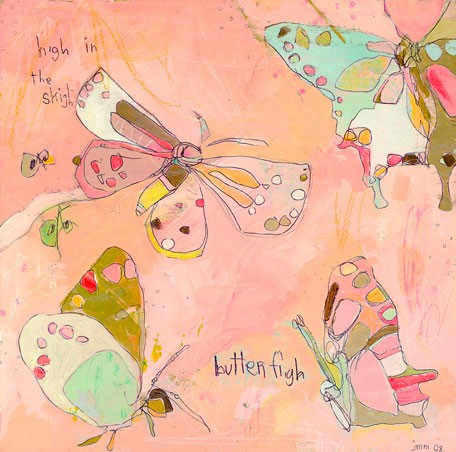 Sky High Butterflies 14X14