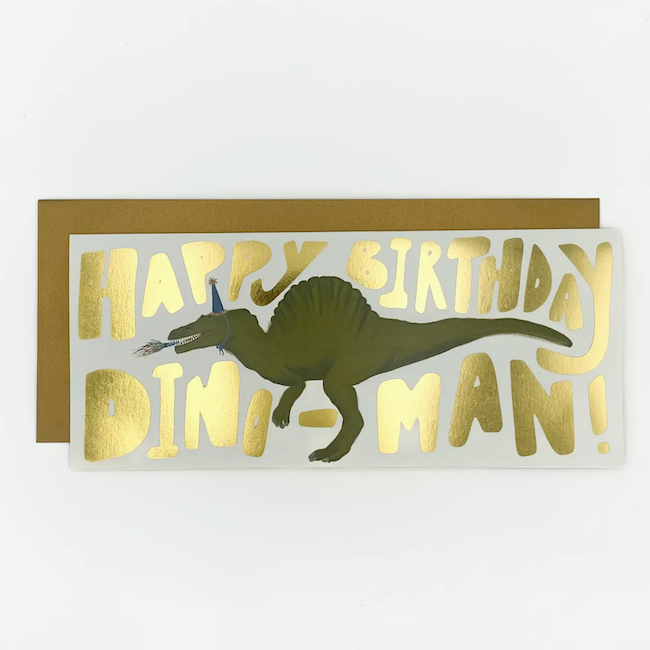 Happy Birthday Dino-Man Greeting Card