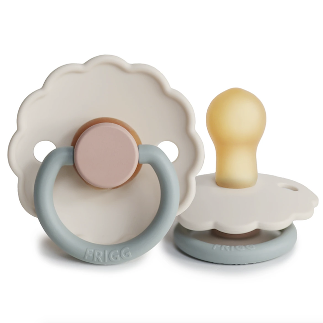 Frigg Daisy Natural Rubber Pacifier - Colorblock 2 pack