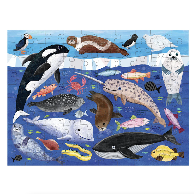 Artic Above & Below 100 Piece Double - Sided Puzzle