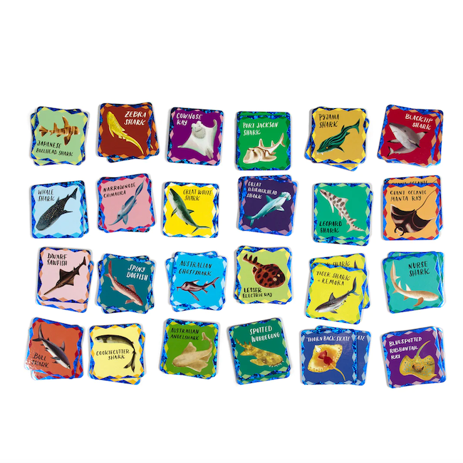 Sharks & Friends Shiny Memory Matching Game