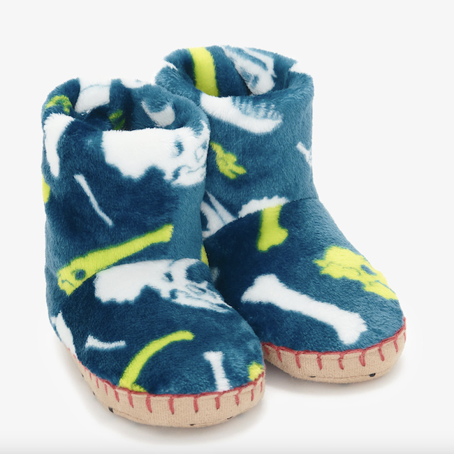 Dino Fossils Fuzzy Fleece Slipper