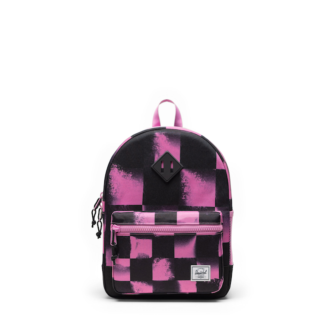 Heritage Kids Backpack - Stencil Checker Opera Mauve