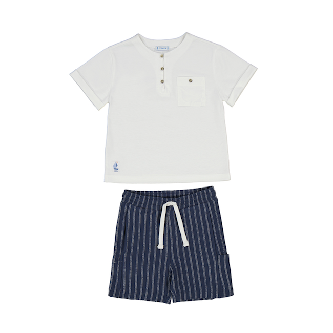Boy Striped Shorts and T-Shirt Set