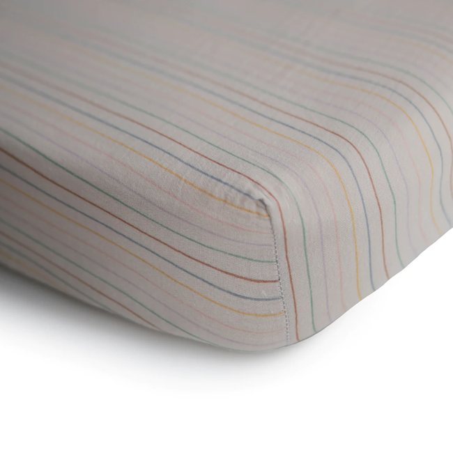Extra Soft Muslin Crib Sheet - Retro Stripes
