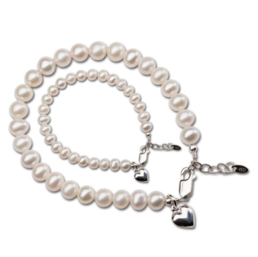 Sterling Silver Mom And Me Bracelet Set