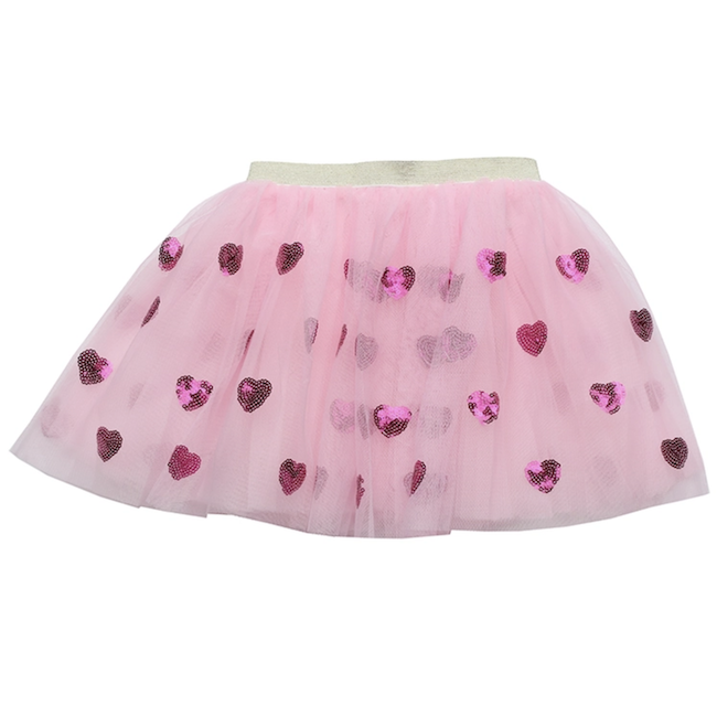 Pink Sequin Heart Tutu