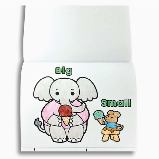 Toddler Coloring Book - Opposites