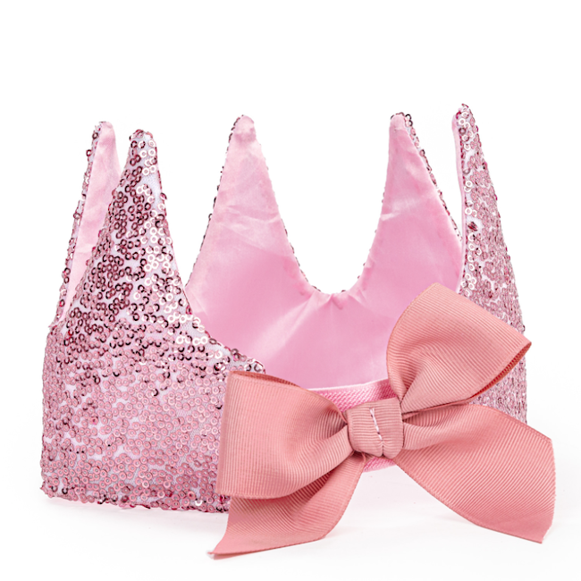 Precious Pink Sequins Crown