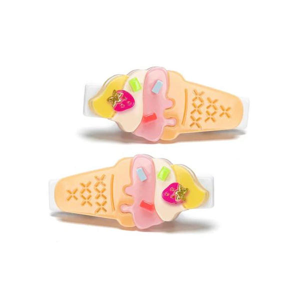 Melting Ice Cream Pastel Colors Alligator Clip