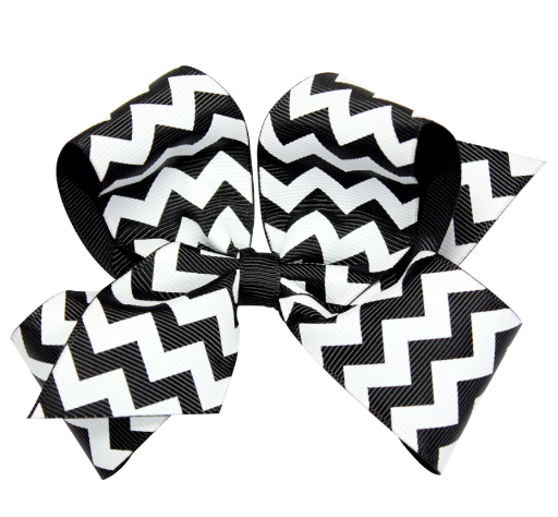 Medium Chevron Grosgrain Hair Bow