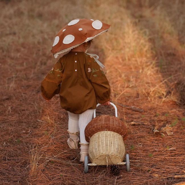 Rattan Mushroom Luggy - Natural