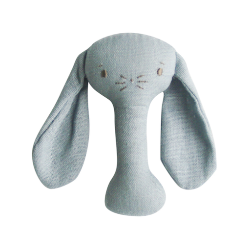 Bobby Bunny Stick Rattle Grey Linen
