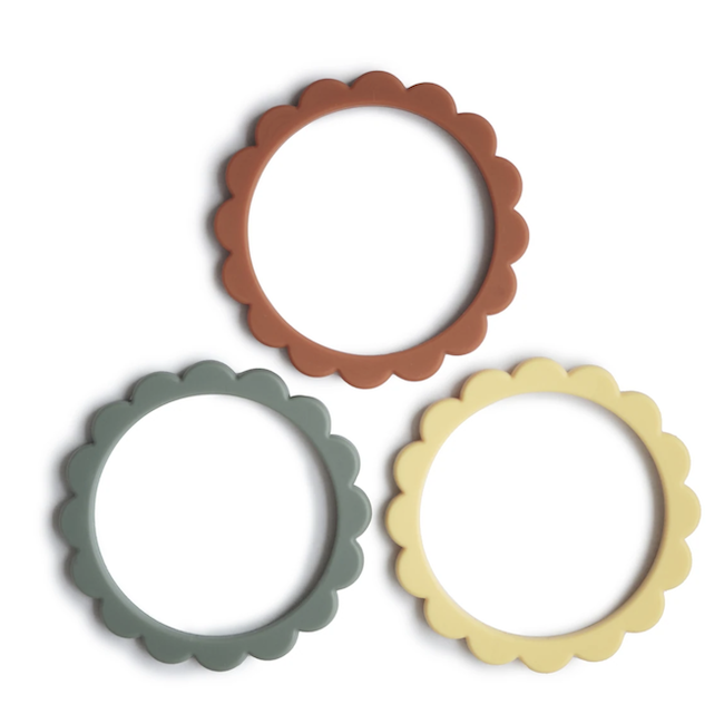 Flower Teething Bracelet Set Of 3