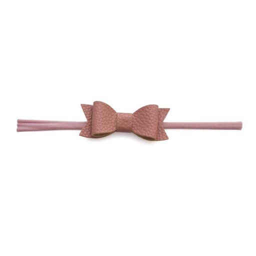 Skinny Leather Bow Tie Headband