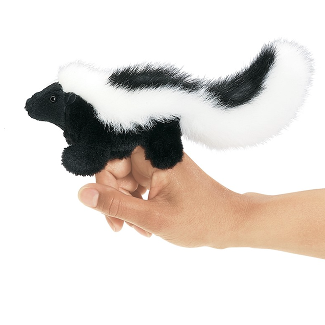 Mini Skunk Finger Puppet