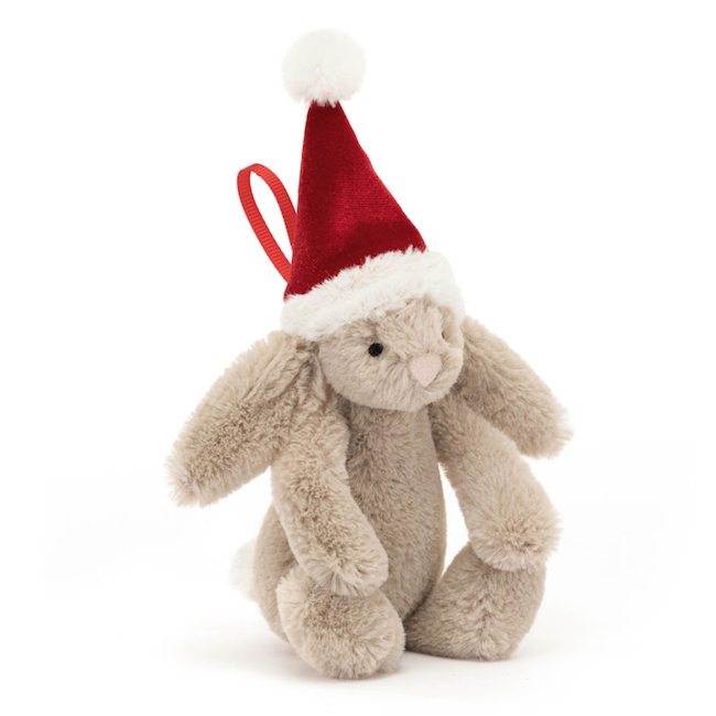 Bashful Christmas Bunny Decoration