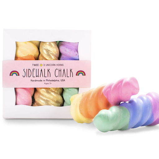 Rainbow Unicorn Horn Sidewalk Chalk - 3 Pack