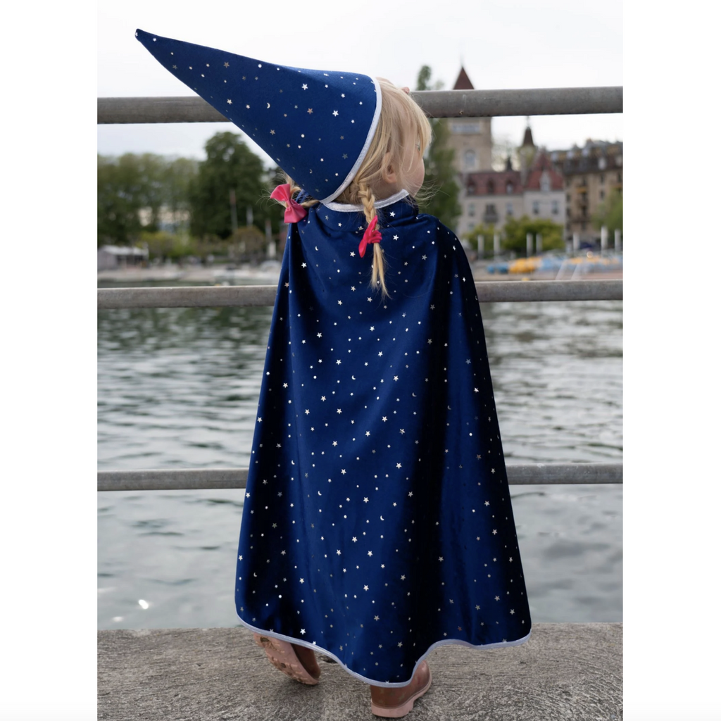 Blue Sparkle Wizard Cape & Hat Size 4-6Y